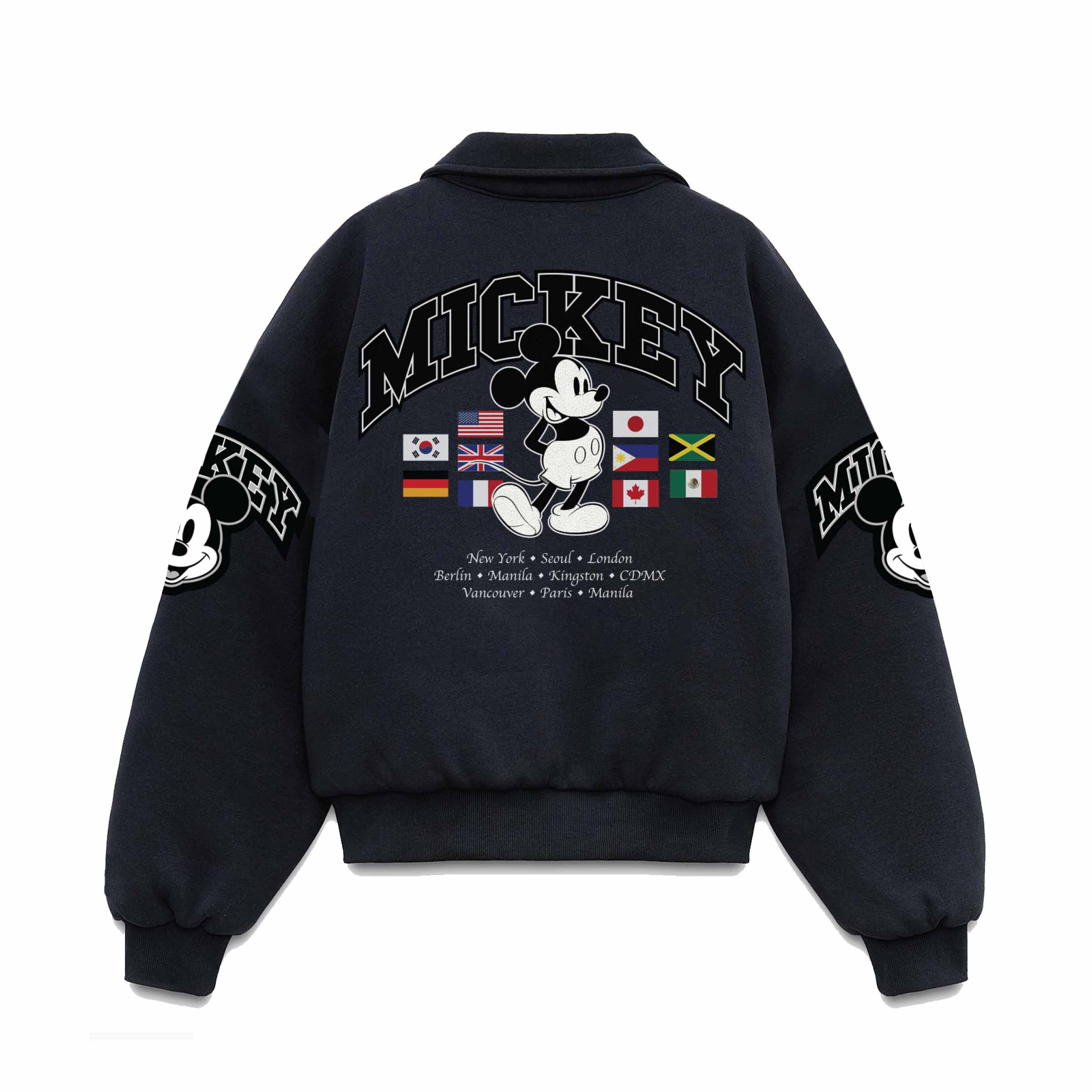 HUF x Mickey Worldwide Tour Varsity Jacket - People Skate and Snowboard
