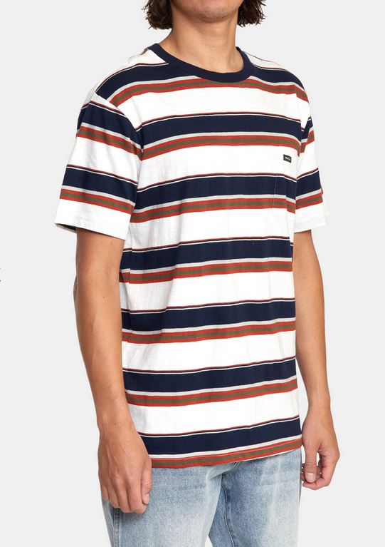 RVCA Dreamless Stripe Pocket Tee - People Skate and Snowboard