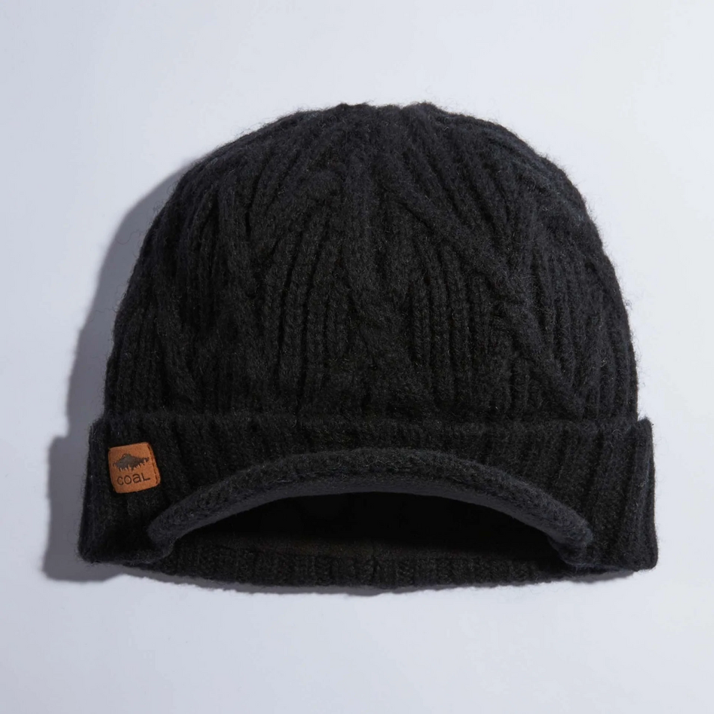 Coal The Yukon Cable Knit Wool Brim Beanie - People Skate and Snowboard