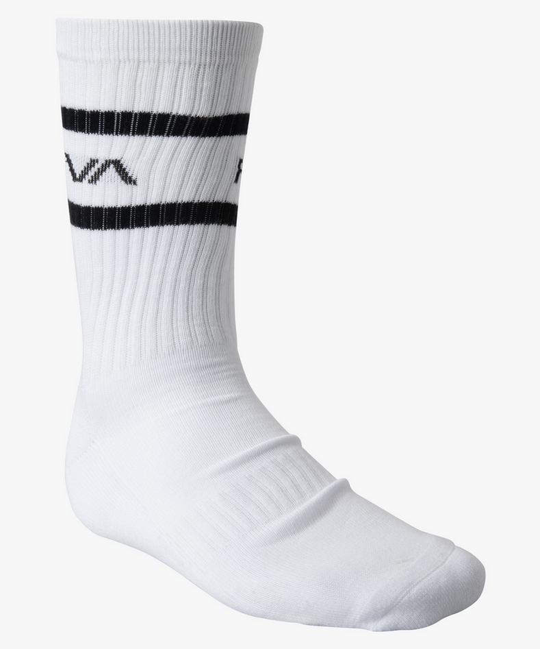 RVCA 2 Pack Striped Crew Sock - People Skate and Snowboard