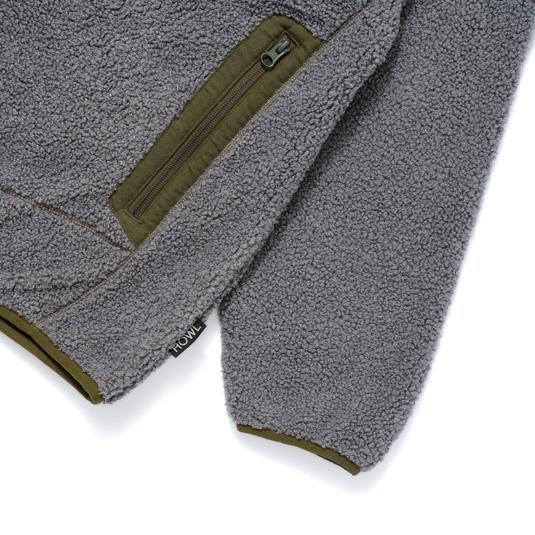 Howl Supply Textured Zip Up Fleece Jacket - People Skate and Snowboard