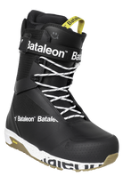Black Bataleon Salsa Lace snowboard boots for men, featuring a sturdy design and secure lacing system for snowboarding.
