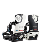 Burton 50th 94 Cartel X snowboard bindings for men, twin design, hardgoods, snowboarding gear, adjustable straps, and high-performance features