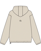 Bataleon Snowproof Hoodie for men, in Birch color, showing the back view with soft, layered snowboarding apparel.