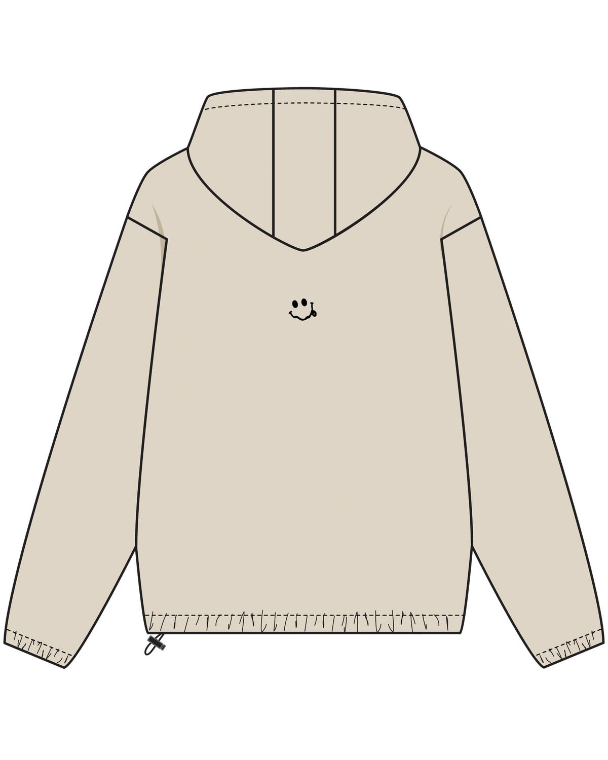 Bataleon Snowproof Hoodie for men, in Birch color, showing the back view with soft, layered snowboarding apparel.