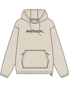 Men's Bataleon Snowproof Hoodie in Birch color, front view, softshell layered snowboarding outerwear for winter activities.