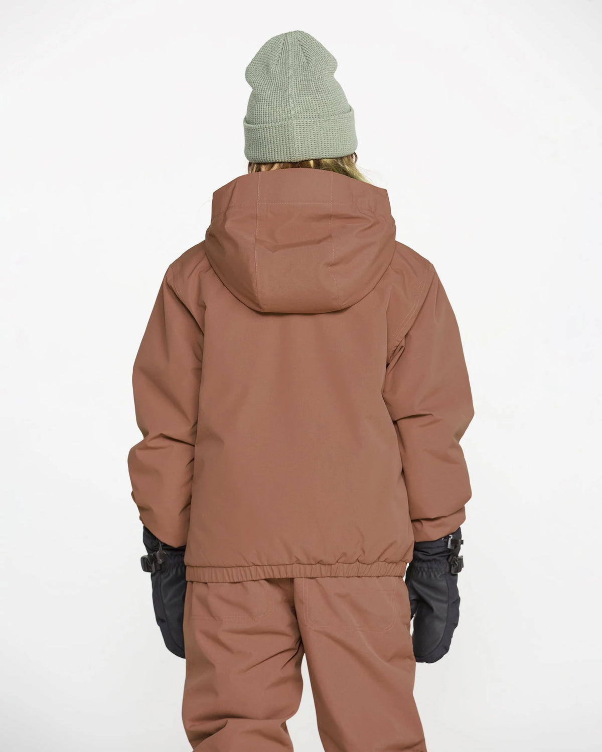 Volcom Kids' Chaos insulated snow jacket in Desert Taupe, view 02