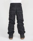 Black Volcom Kids' Chaos insulated snow pants, side view