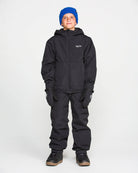 Volcom Kids' Chaos insulated snow pants in black, youth view 05
