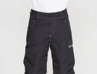Volcom kids' Chaos insulated snow pants in black, showing waist and pocket detail