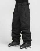 Volcom men's Arthur 20K snow pants in black, full-length view