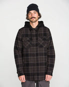 Volcom men's Enson insulated riding flannel jacket in black