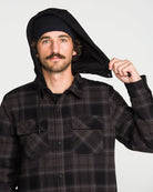 Volcom men's Enson insulated riding flannel jacket in black, 2027 view 05