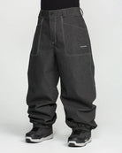 Volcom men's Lapper snow pants in black, front view