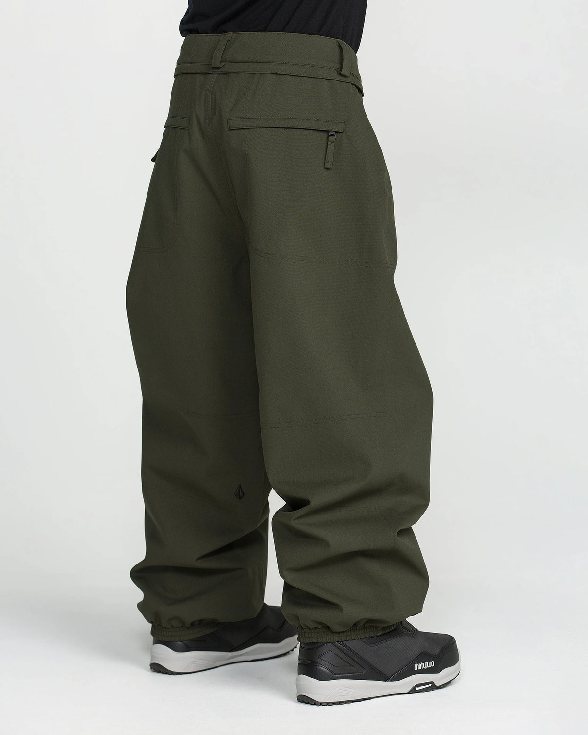 2027 Volcom men's Lapper snow pants in dark green, view 03