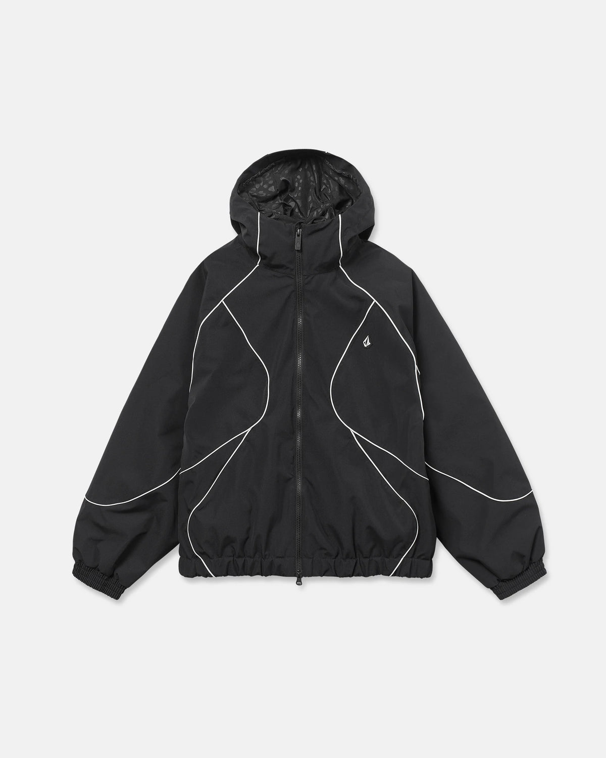 Volcom Liftline 20K snow jacket in black, women's waterproof winter ski jacket front view