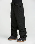 Volcom Unisex Liftline 20K snow pants in black, front view