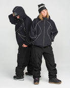 Volcom Unisex Liftline 20K snow pants in black, rear view