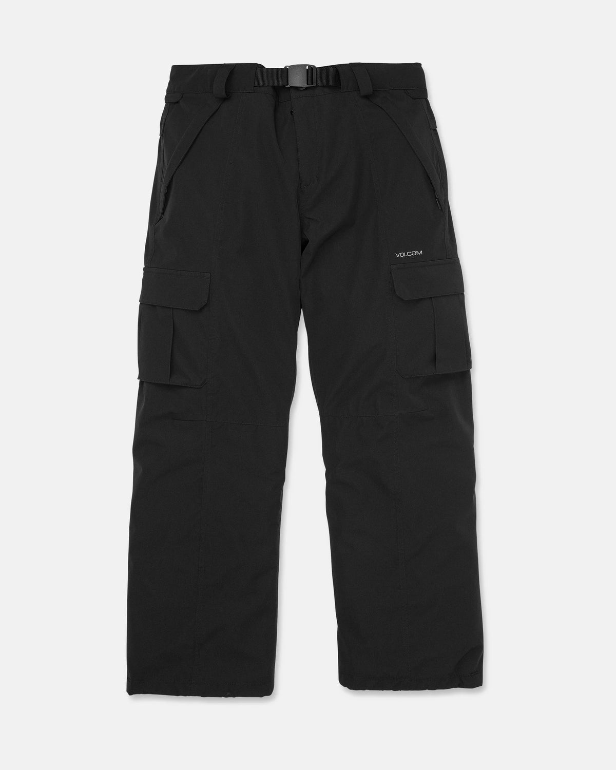 Volcom Unisex Liftline 20K snow pants in black, side view