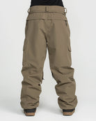 Volcom Unisex Liftline 20K snow pants in teak, waterproof design shown from the side