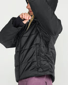 Black Volcom women's Avalon Puff snow jacket view 04
