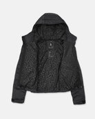 Volcom women's Avalon Puff snow jacket in black, front view
