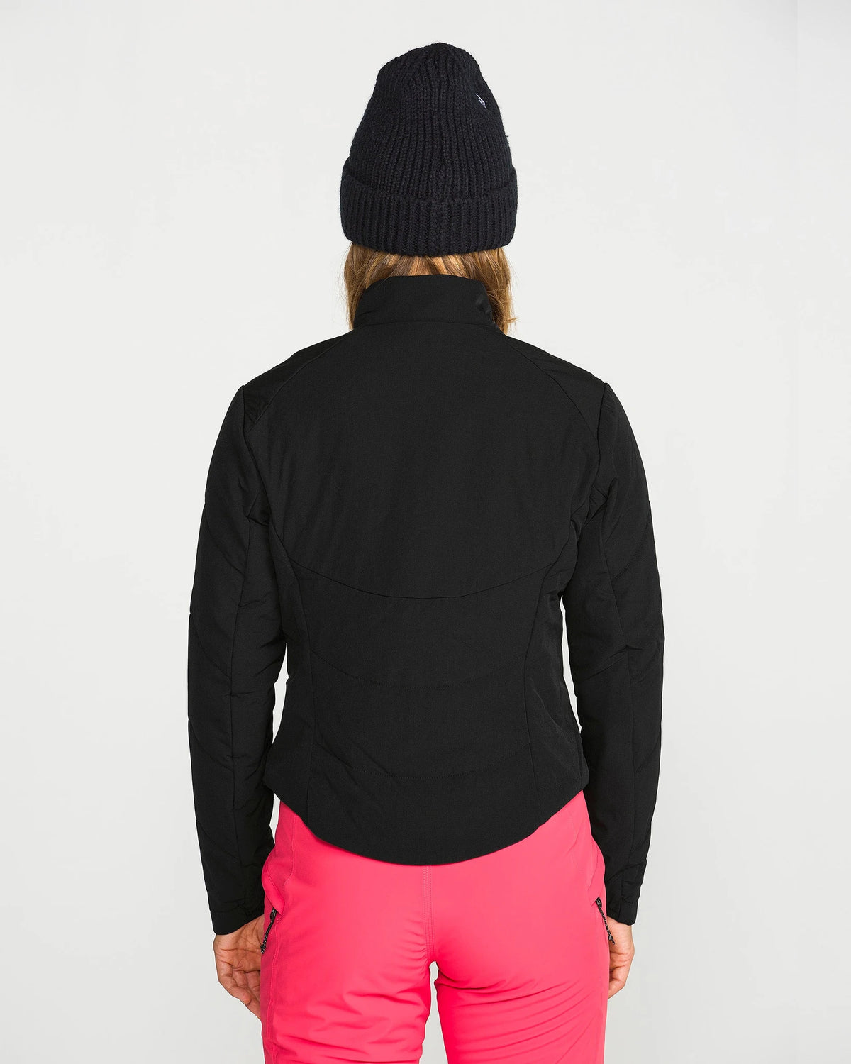 Volcom women's Evergreen full-zip insulated snow jacket in black, view 02