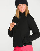 Volcom women's Evergreen insulated full-zip jacket in black, front view