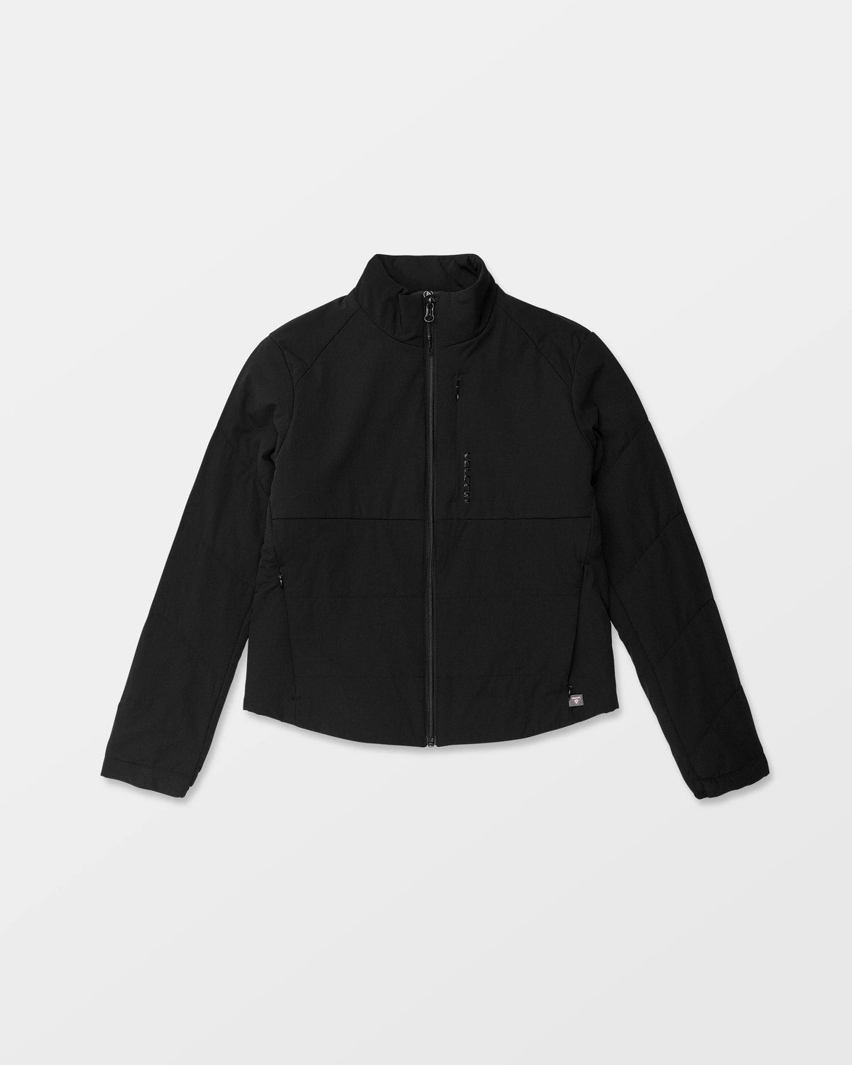 Volcom women's Evergreen insulated full-zip jacket in black, front view
