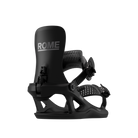 Rome Volt FASE Snowboard Bindings for men in black, featuring a sturdy hardgoods design with adjustable straps and high-performance features.