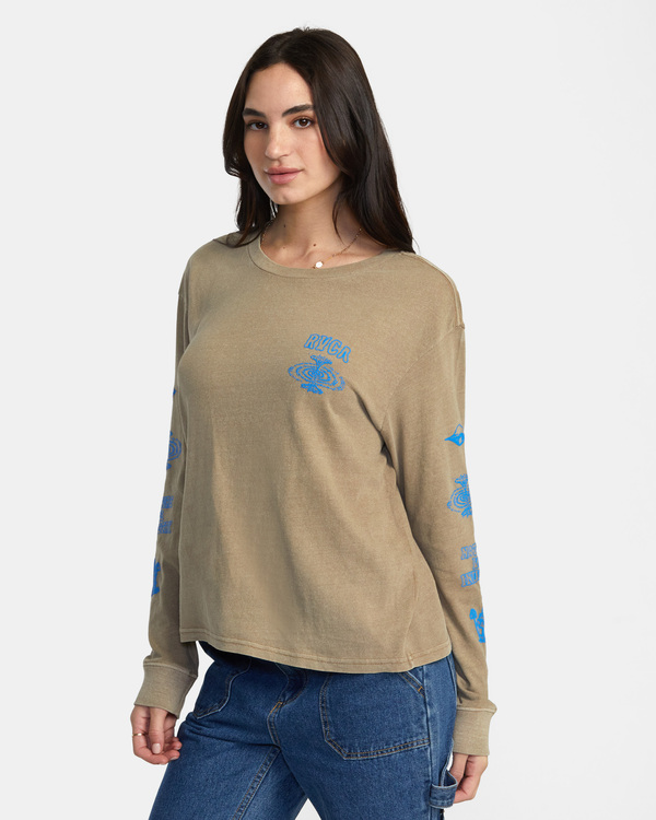 RVCA Womens The Unknown Long Sleeve Tee - People Skate and Snowboard