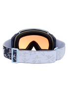 Anon Encounters with Lucas Beaufort M4 snow goggles in LB Midnight Gus color, featuring a sleek black frame and tinted lenses.