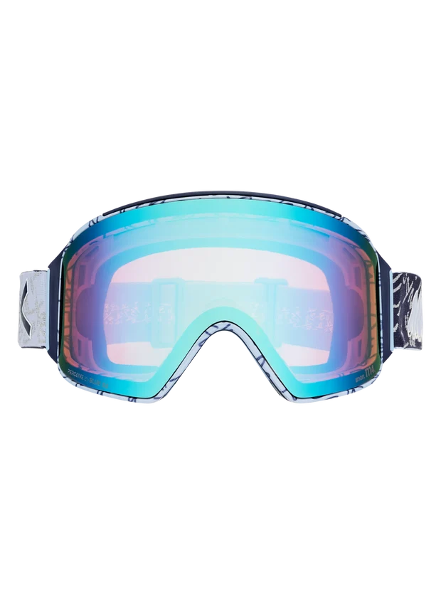 Anon Encounters with Lucas Beaufort M4 snow goggles in LB Midnight Gus color, front view showing their sleek design and tinted lenses.