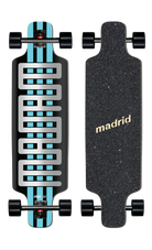 Madrid Blue Steel Top Mount Complete Longboard 9.75" x 36" - People Skate and Snowboard