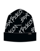 Black Bataleon Promo beanie hat with folded brim, casual winter accessory, made by Bataleon for outdoor and skate style.