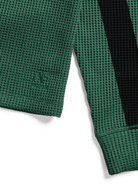 Burton AG Tech Waffle Crewneck for men in Dirty Money color, soft layered fleece with waffle texture, black softgoods for snow sports.