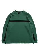 Burton AG Tech Waffle Crewneck in Dirty Money color, men's softgoods snow layer with waffle knit texture and black fabric.