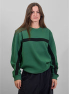 Burton AG Tech Waffle Crewneck in Dirty Money color, men's softgoods snow layer, front view showing waffle-knit texture.