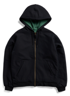Men's Burton AG Toughy reversible full-zip hoodie in True Black and Dirty Money, featuring a cozy, versatile sweatshirt design.