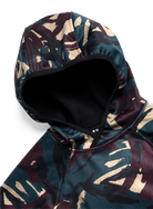Kids Burton Crown Weatherproof Riding Hoodie in seersucker camo, weather-resistant softshell jacket for kids' outdoor activities.