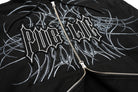 Men's black zip-up hoodie from Public Snowboards, featuring a front zipper and comfortable sweatshirt design.