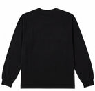 Black Public Glow long sleeve tee for men, featuring the brand's logo and design on the back, made by Public Snowboards.