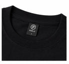 Black Public Glow long sleeve men's tee with subtle branding and a sleek, comfortable fit, featuring a classic crew neck design.