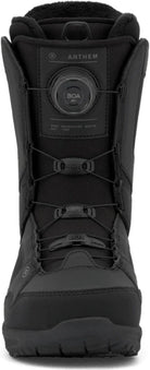 RIDE Anthem Black 2027 snowboard boots – front view with BOA dial