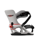 Rome Volt FASE snowboard bindings for men in stone color, rear open view showing strap and high-back design.