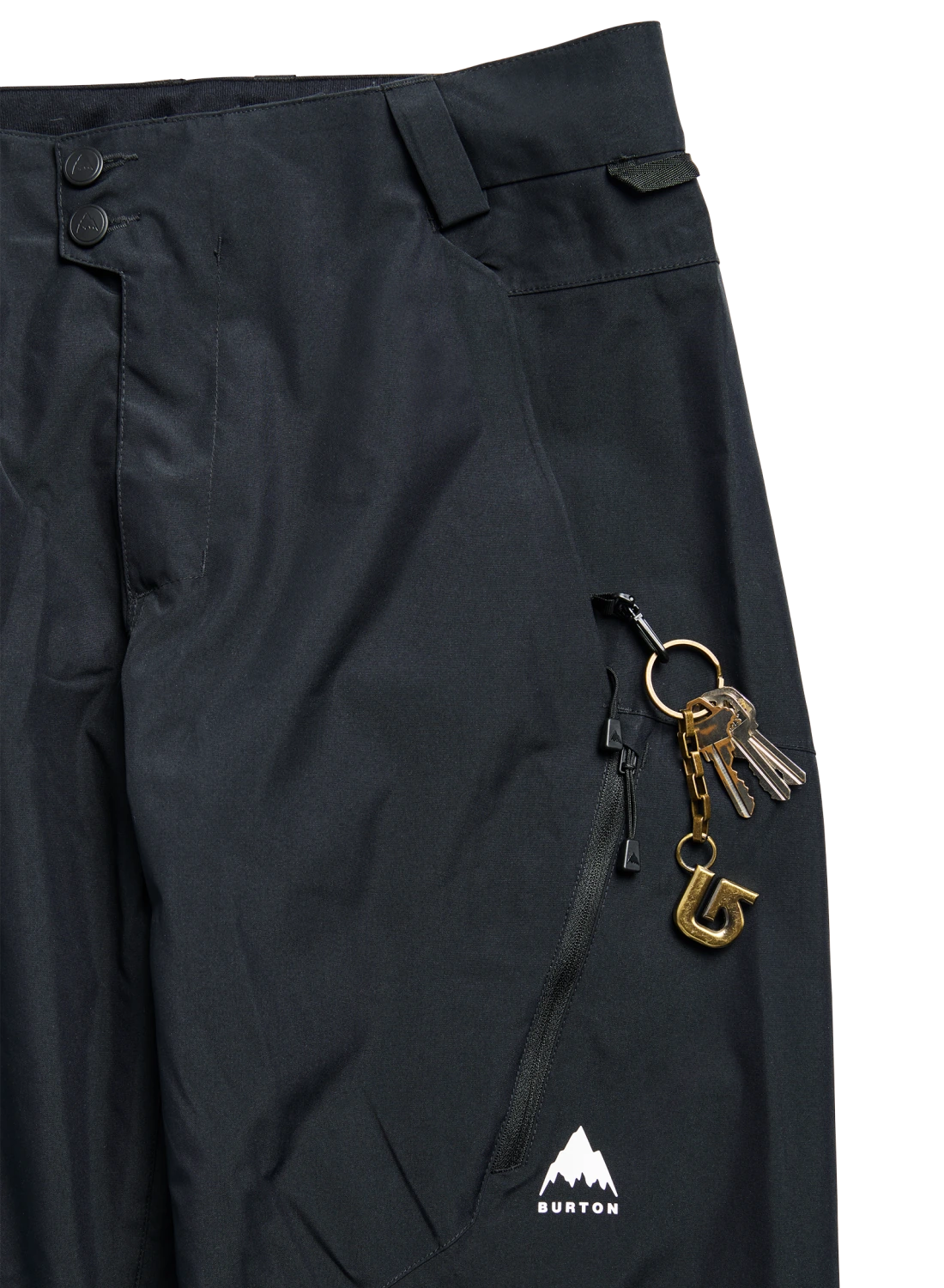 Women's Burton Reserve 2L Relaxed Pants in True Black, snow pants with front pockets and relaxed fit for winter outdoor activities.