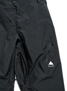 Women's Burton Reserve 2L Relaxed Pants in True Black, showing the softshell snow pants with thigh ventilation detail.