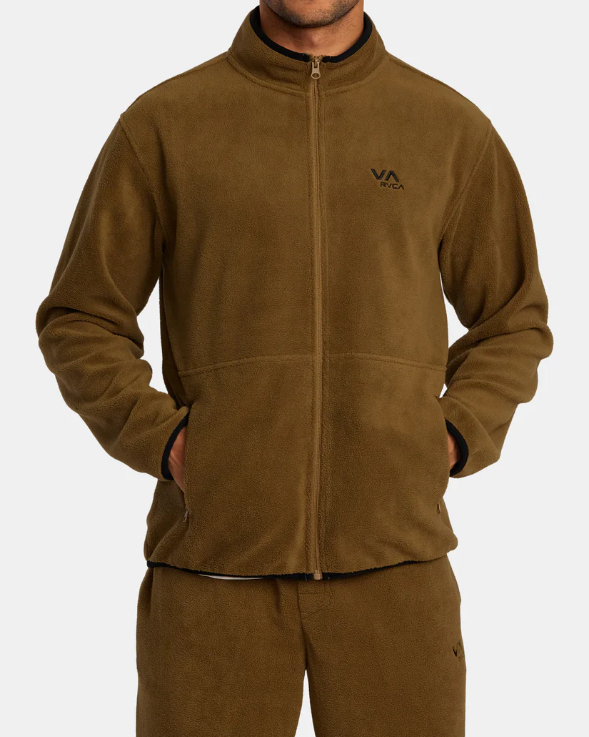 RVCA VA Essential Micro Fleece Zip Up - People Skate and Snowboard