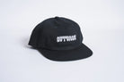 Black Autumn Canvas Six Panel Snapback hat by Autumn Headwear, featuring a classic six-panel design and adjustable snapback closure.