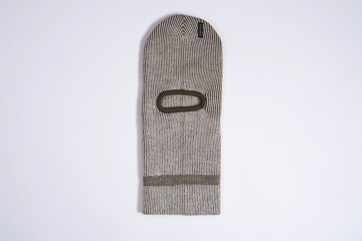 Autumn Cord Mask Shell from Autumn Headwear, snow face protection accessory with cord design for winter outdoor wear.